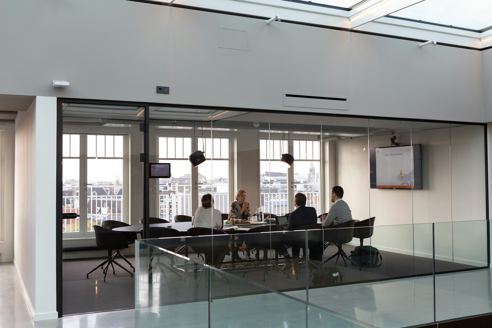 people sitting on chair inside building, business